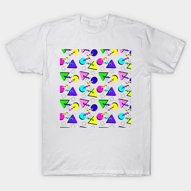 90s Retro Geometric Pattern T-Shirt by lodesignshop